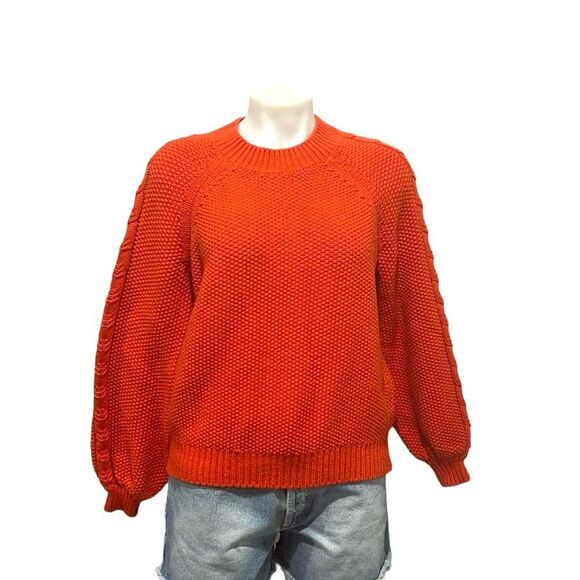 Boden orange wool blend crew neck sweater size medium - Picture 1 of 9